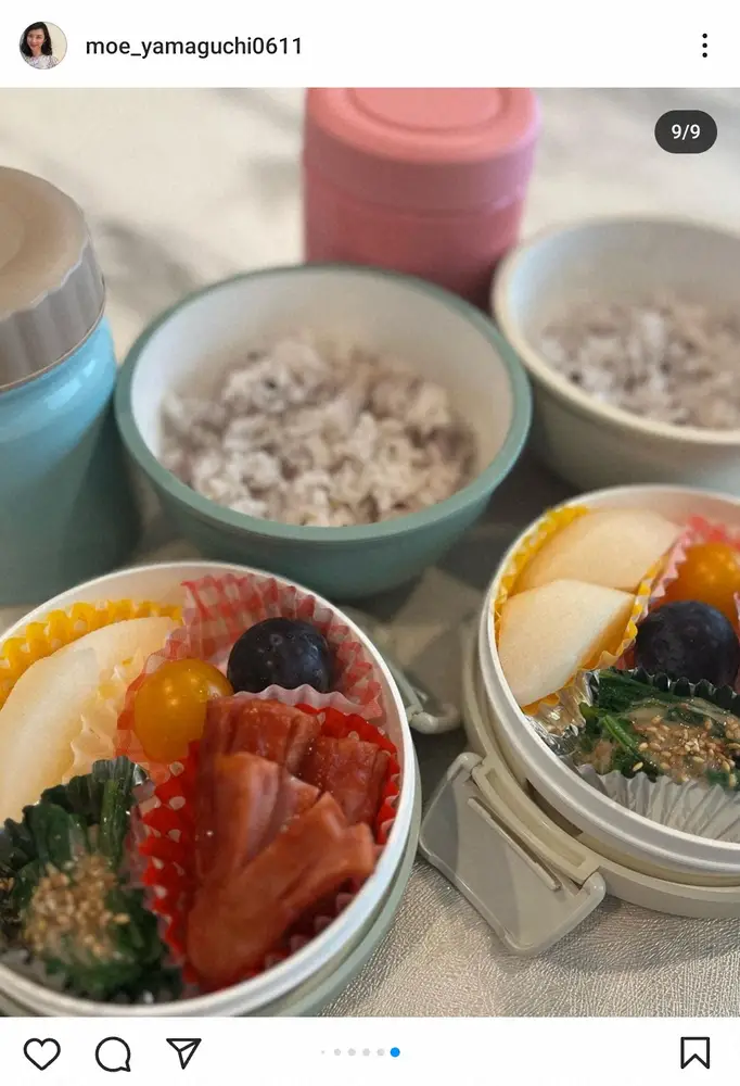 【画像・写真】山口もえ　マンネリ!?朝5時半起きの手作り弁当「レパートリー問題」に「愛情たっぷり」「宝石箱」の声