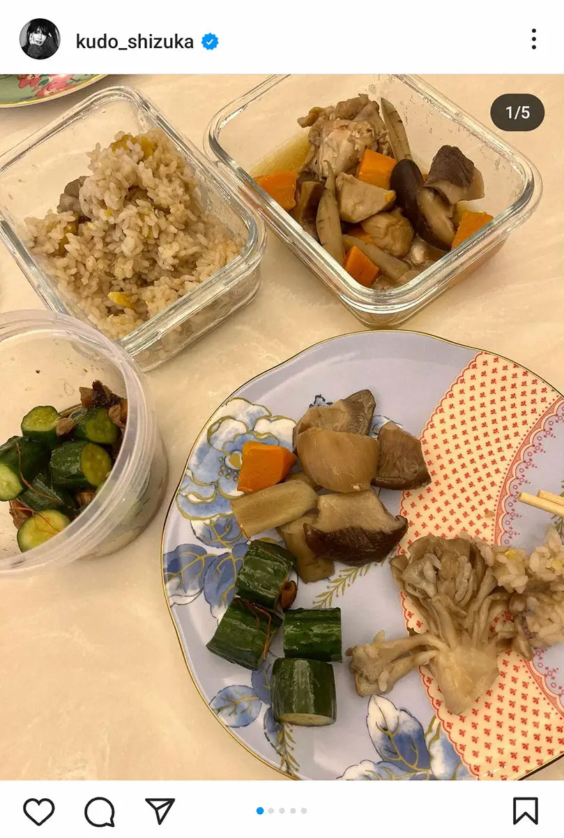 【画像・写真】工藤静香　手作りのランチ差し入れ「ウーバーではなく、しぃーバー」に「美味しそう」「素敵です」の声