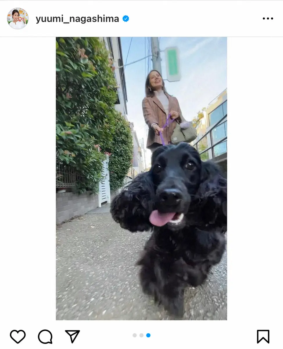 【画像・写真】第1子妊娠中の永島優美アナ　ふっくらお腹で愛犬と「おでかけ」コーデ披露　「優しい笑顔」「美しい」の声