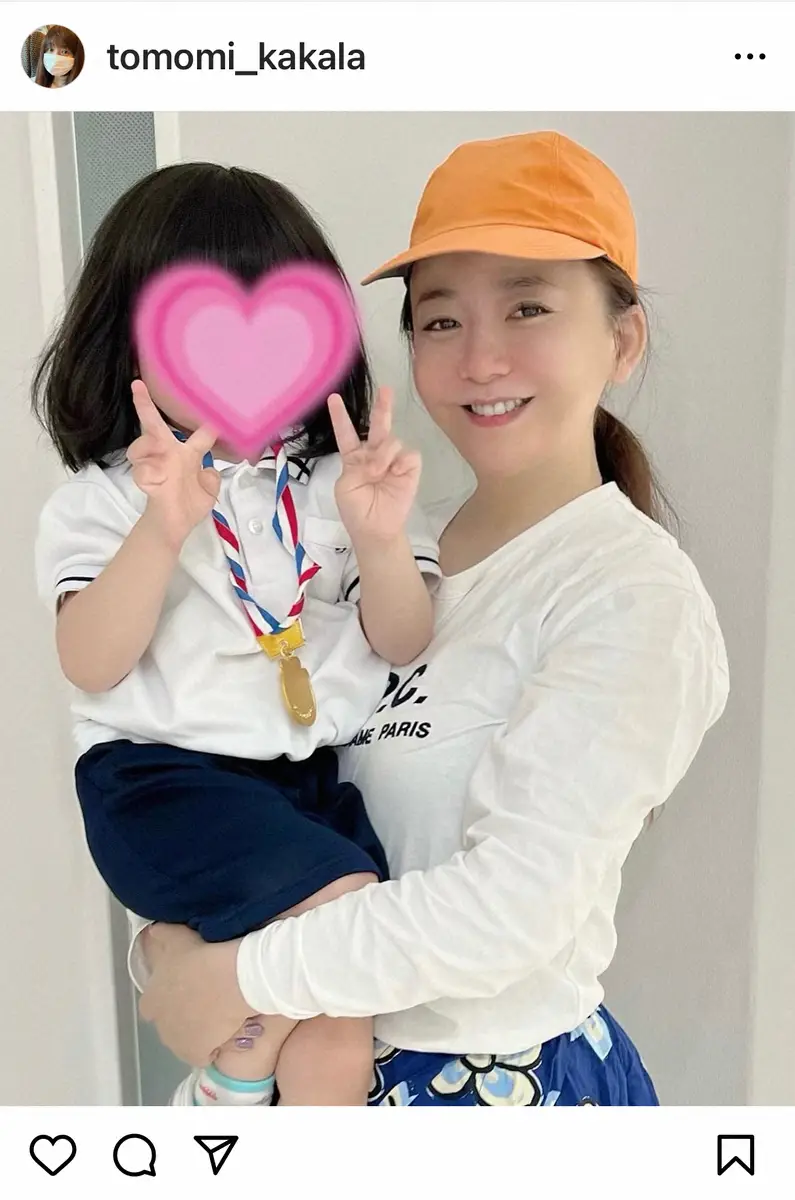 【画像・写真】華原朋美「可愛すぎ」4歳息子の運動会参加を報告「とってもよく頑張りました」　親子ショットも公開