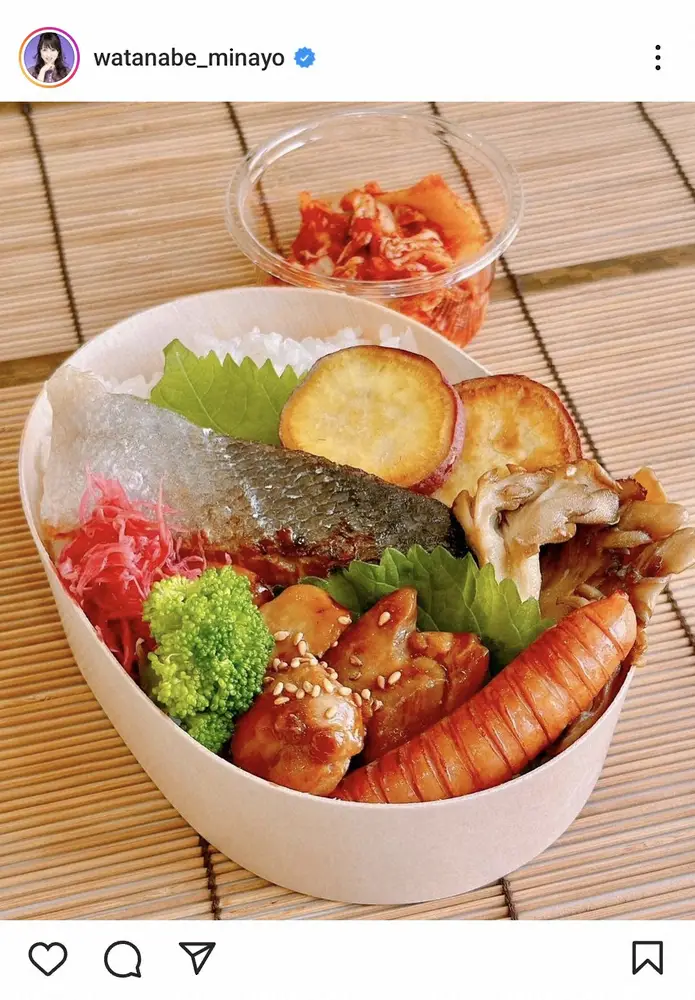 【画像・写真】渡辺美奈代　「久しぶり」の手作り「次男くんのお弁当」披露に「彩りも綺麗で素敵」「食べた～い」の声