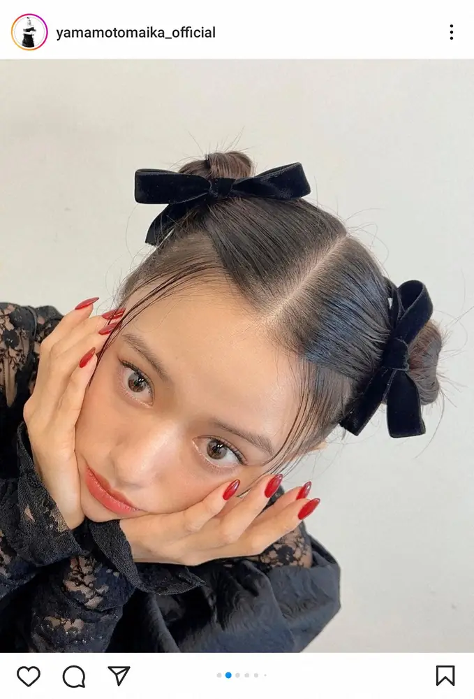 【画像・写真】山本舞香　ゴスロリ風イメチェンで大反響！お団子&黒リボンヘアに「お人形さんみたい」「天使かよ」の声