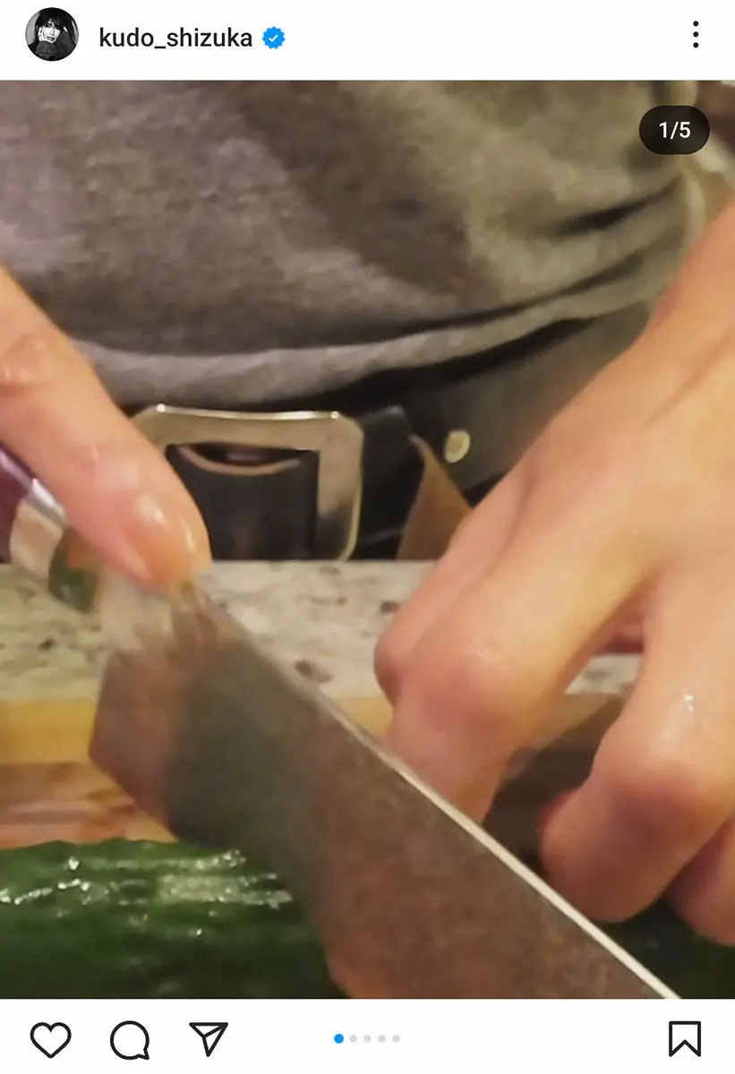 【画像・写真】工藤静香「絶品キュウリの漬物」披露　　見事な包丁さばきに「見惚れました」の声