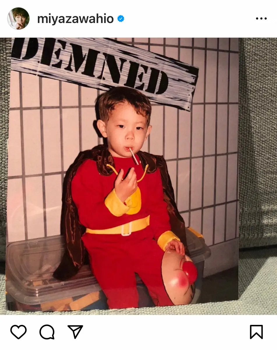 【画像・写真】宮沢氷魚　「お母さんの手作りコスチューム」幼少期ショット披露に「かわいい」「面影があるような」