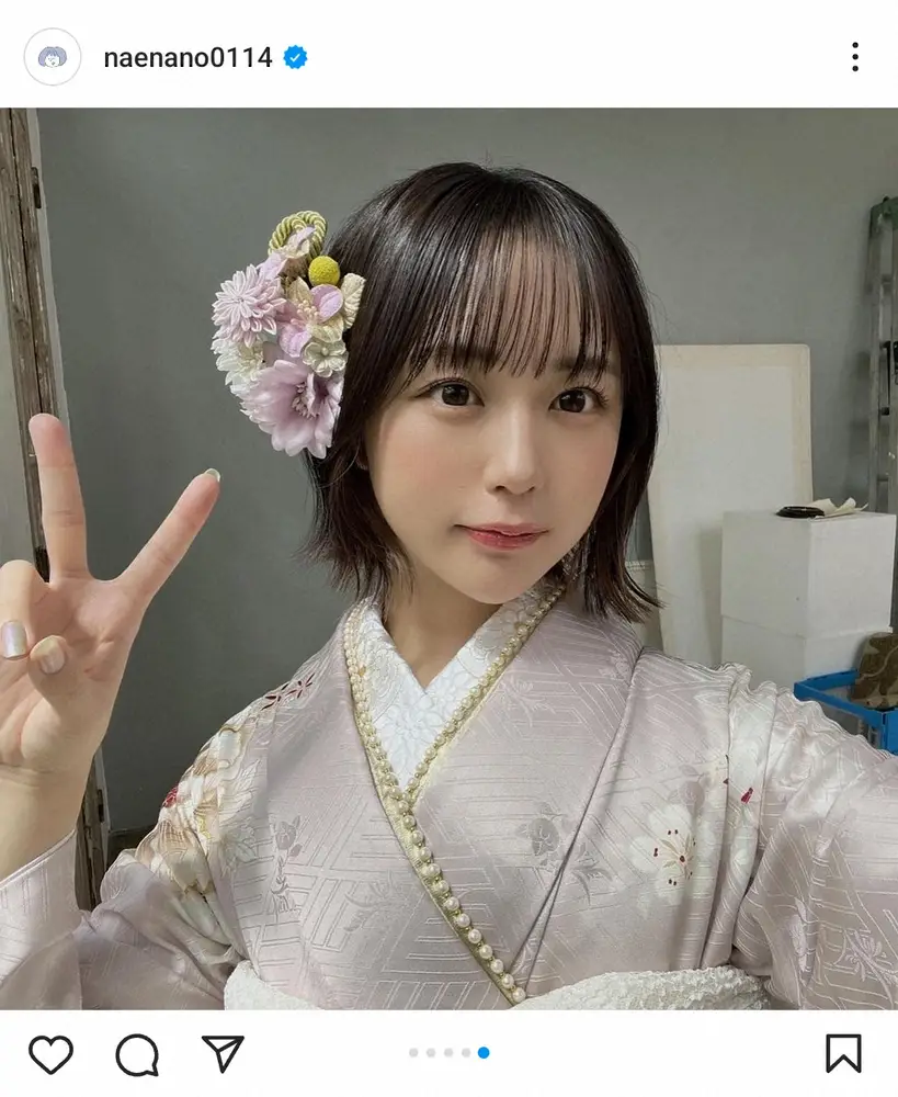 【画像・写真】なえなの　今年もあと2か月…新成人向け振り袖姿が話題「国宝級」「めっちゃ可愛いのなんで」