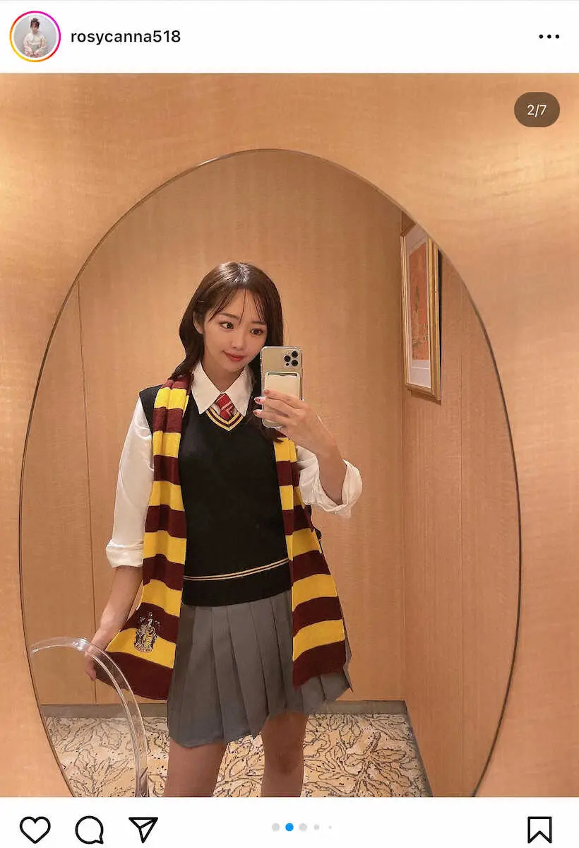 【画像・写真】ABEMA人気女子アナ「アラサー限界コスプレ」人気魔法映画に変身！「まだ学生いけそう」の声