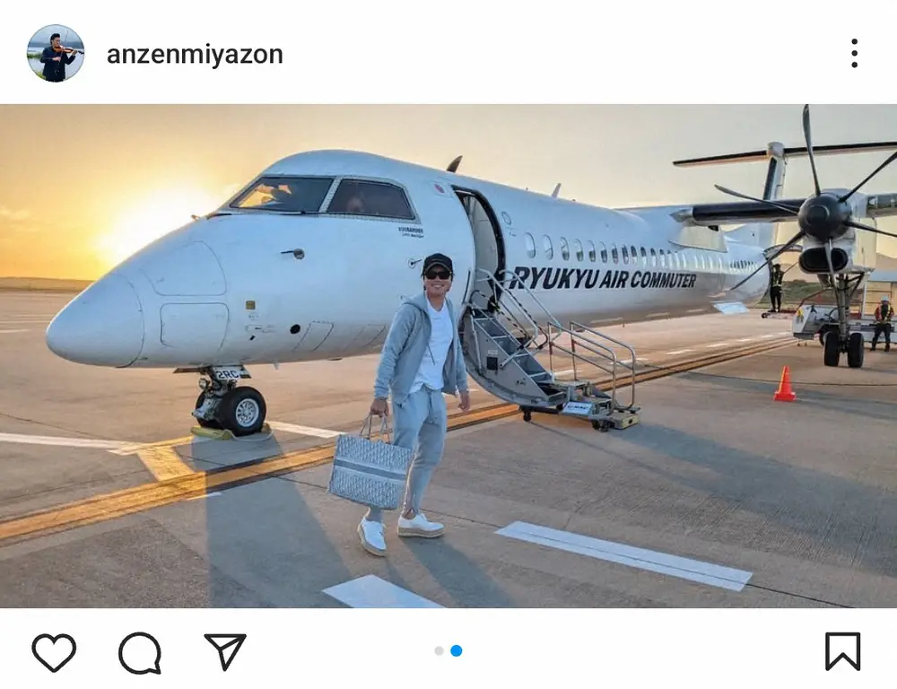 【画像・写真】みやぞん　滑走路を颯爽と歩く出発写真が大反響！「ハリウッドスターのそれ」「どこぞのセレブかと」