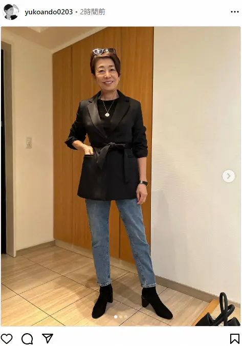 【画像・写真】安藤優子氏　全身プチプラコーデも、さすがの高見え　「何をお召しになってもお似合い」「全体がもう素敵」