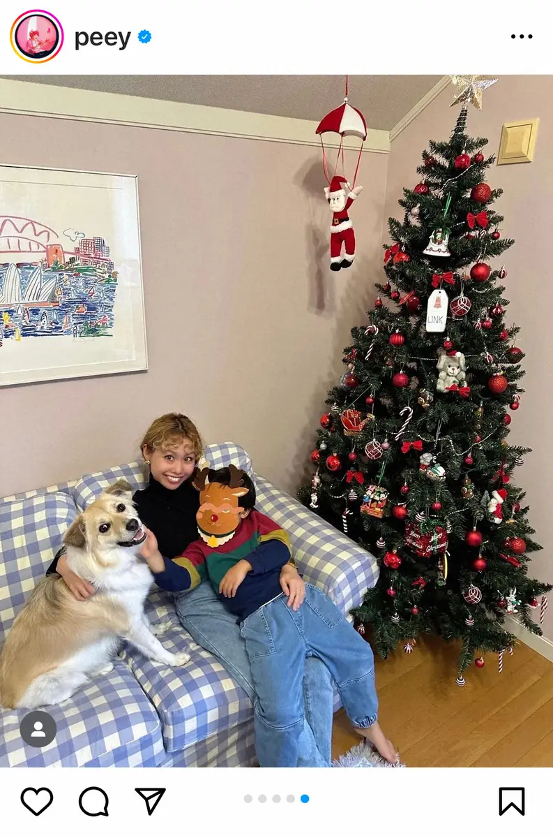 【画像・写真】ぺえ　peco宅でクリスマスツリー設置に感慨「りゅうちぇるがこの時期にこのツリーを運んでたんだな」