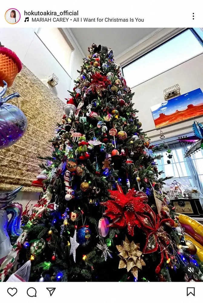 【画像・写真】北斗晶　噂の4メートル級巨大クリスマスツリーが大反響「広場の展示」「個人のお家のレベルじゃない」