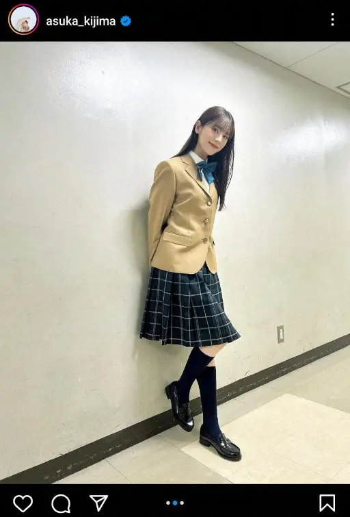 【画像・写真】貴島明日香　“最後の制服姿”母校で披露に「まだいけるぞ！」「生徒会長やってそう」「可愛すぎん？」