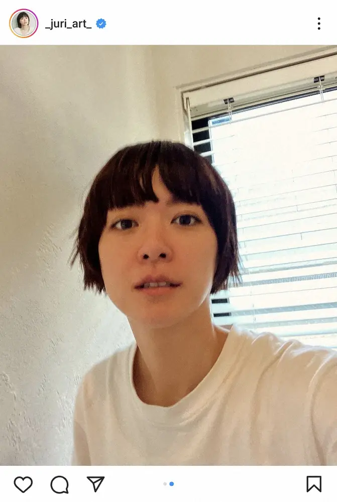 【画像・写真】上野樹里　「自分で前髪切った」ショートの最新ヘアに「スッキリさっぱりでいい感じ」「可愛いしおしゃれ」