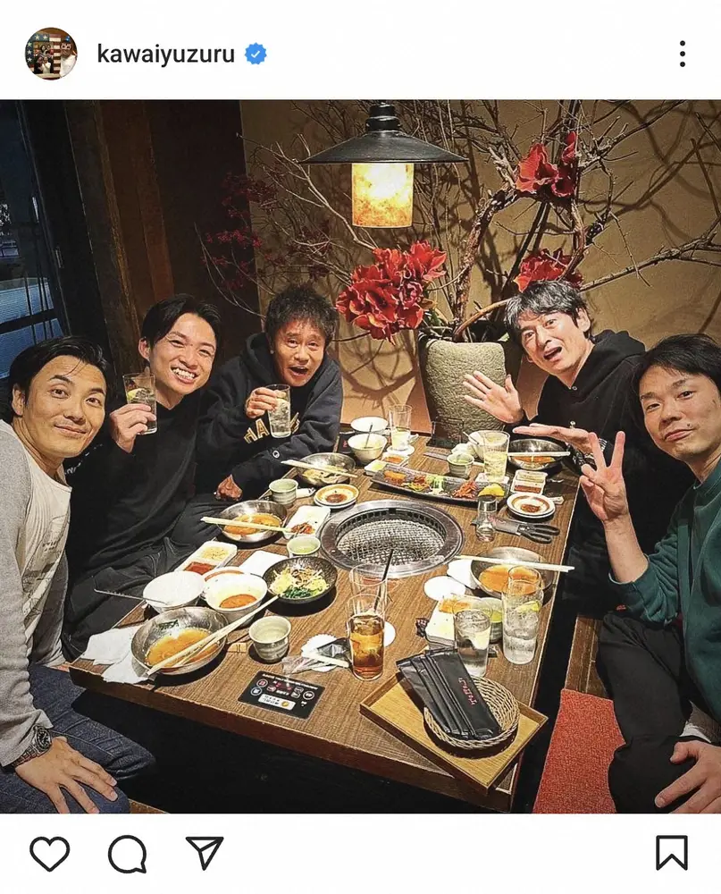 【画像・写真】河井ゆずる「色んな刺激をもらってます」超大物芸人らと食事会ショットに「豪華メンバー」「素敵」の声