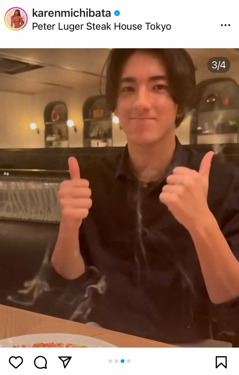 【画像・写真】道端カレン　長男の19歳に！　誕生日祝う様子を顔出し公開に「めちゃくちゃイケメン」「似てますね」