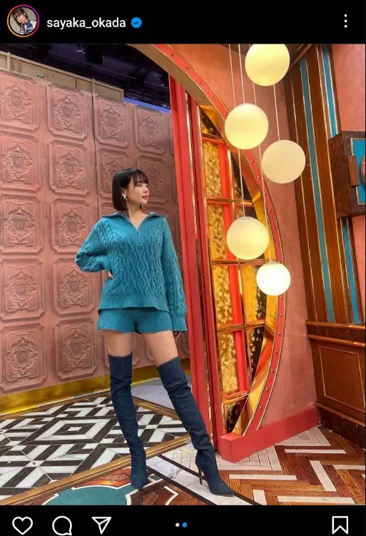 【画像・写真】“役満ボディー”プロ雀士・岡田紗佳　ショートパンツ姿披露に「女神降臨」「えぐすぎる」「絶対領域！」