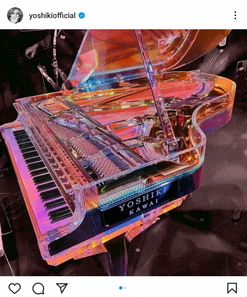 【画像・写真】YOSHIKI　「もうひとつの名字」グランドピアノの表記に反響「お茶目」「運命共同体ですね」の声