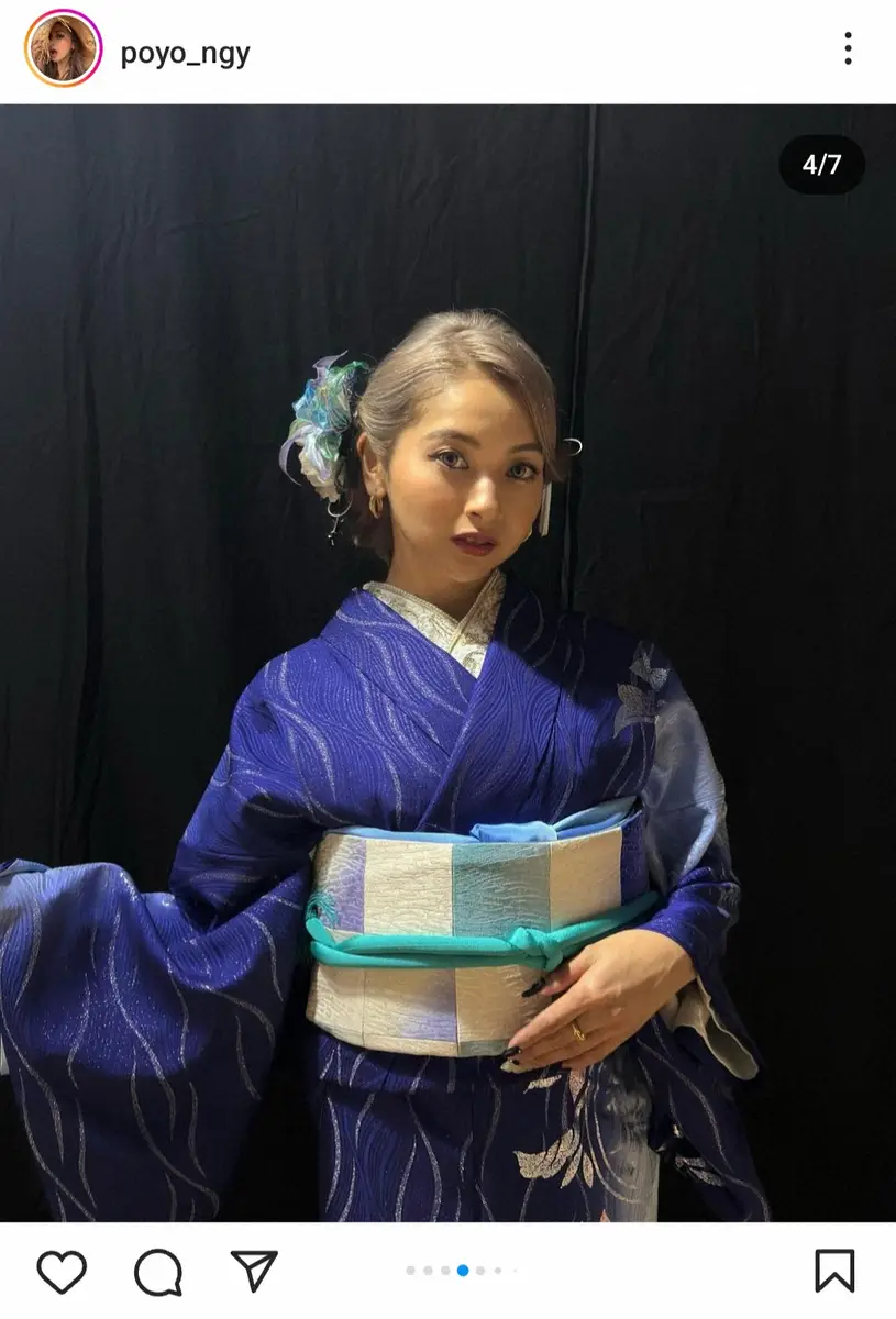 【画像・写真】ゆきぽよ　「普段から着物を着れる素敵な大人になりたい」和服姿披露に「艶やか」「似合う」の声