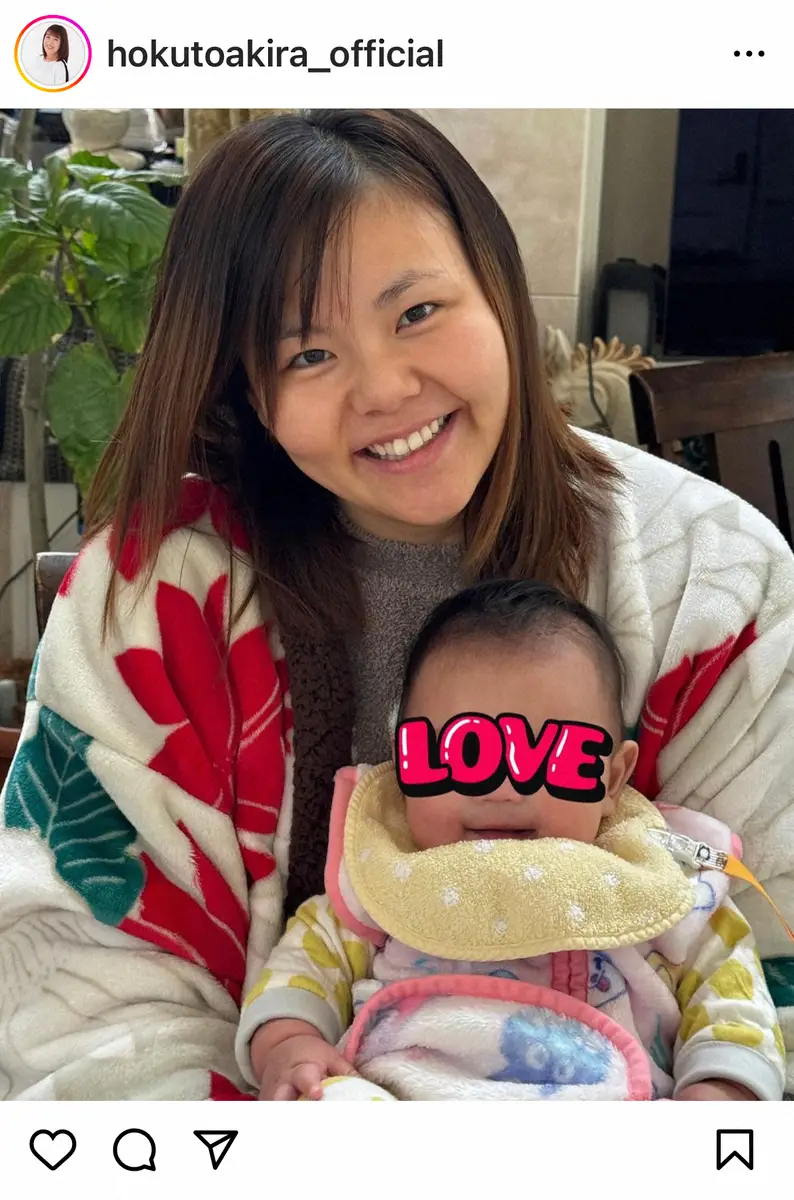 【画像・写真】北斗晶「物凄く可愛い写真」　嫁と孫の愛らしい母子ショット披露「凛ちゃんと寿々ってそっくり」