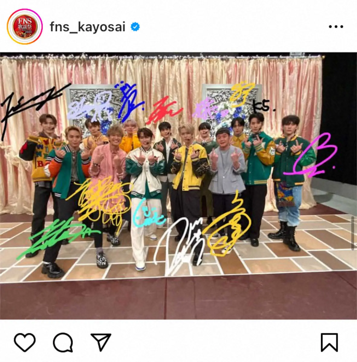 【画像・写真】ゆJO1。FNS歌謡祭公式インスタグラム（@fns_kayosai）から