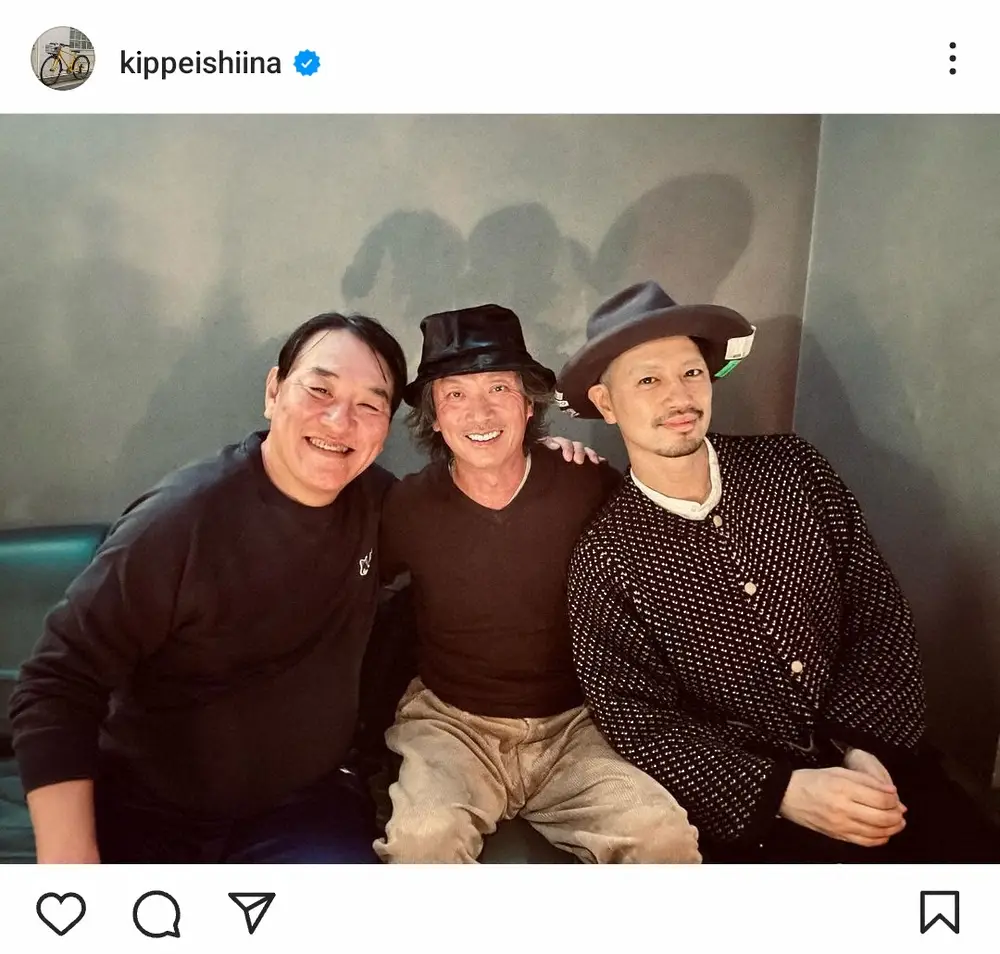 【画像・写真】椎名桔平＆ピエール瀧　「三人でご飯食べに行きました」3人目の俳優とは…「眉無いと別人」の声