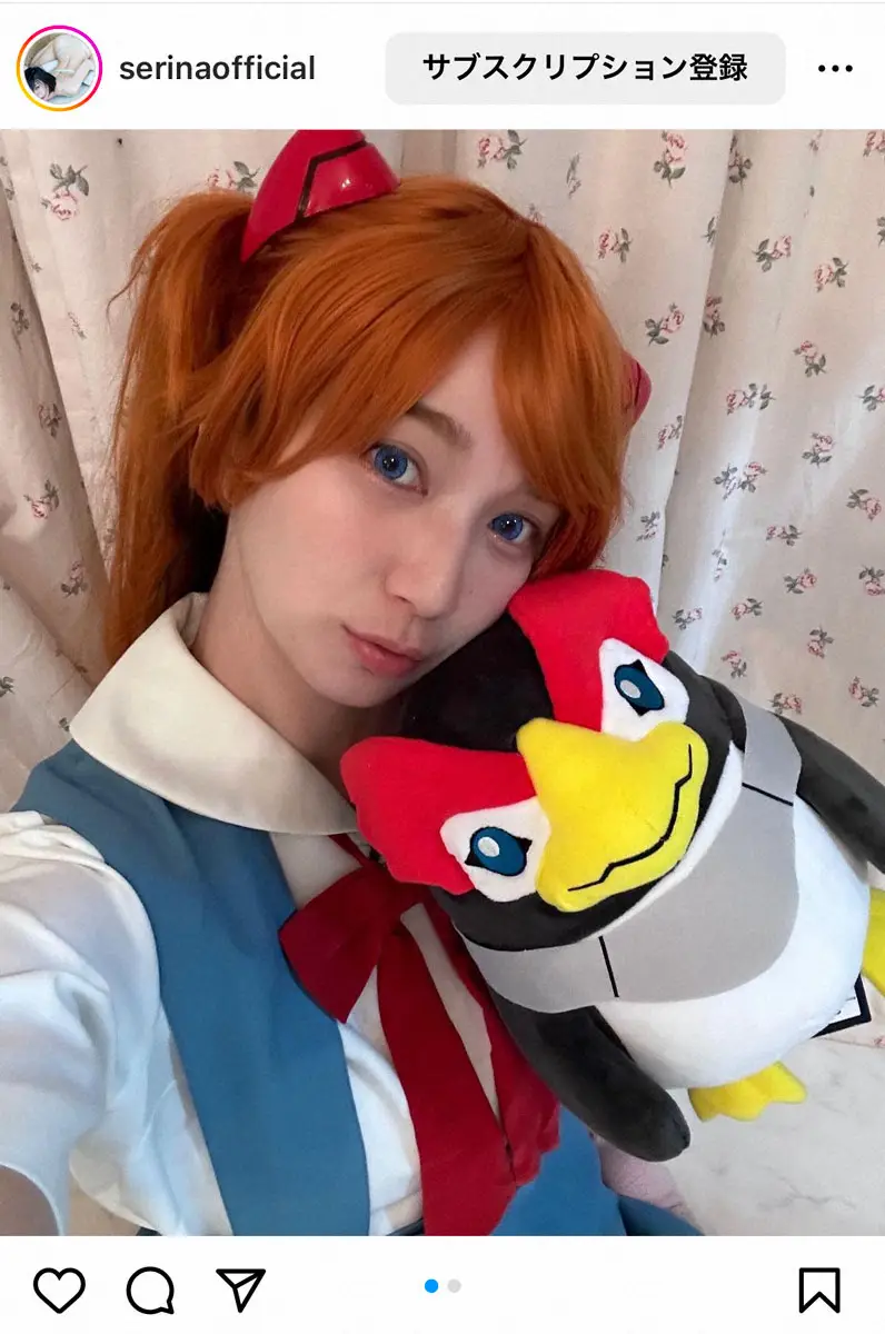 【画像・写真】芹那　「エヴァ」綾波レイの完成度高いコスプレ披露に「めっちゃ似合う」「何このレイ可愛すぎ」の声