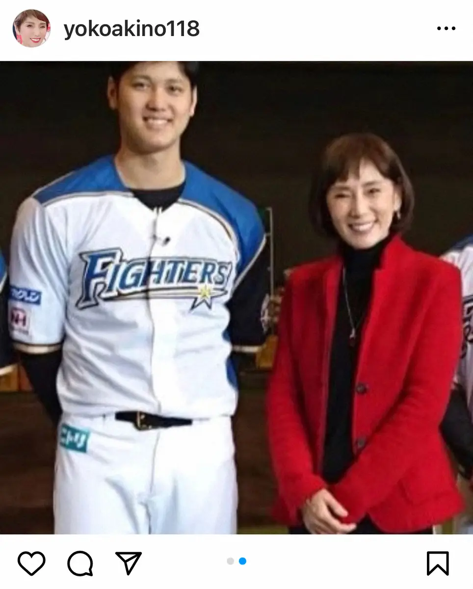 【画像・写真】秋野暢子　ドジャース移籍の大谷翔平との貴重な「宝物の一枚」公開でエール「あどけなさが残ってますよね」