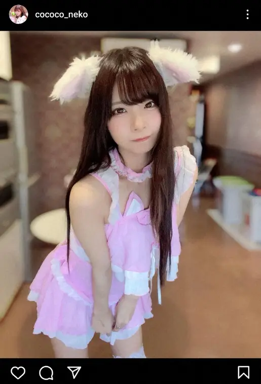 【画像・写真】猫乃ここ　ネコ耳サンタコス披露に「似合っててかわいい」「愛い過ぎます」