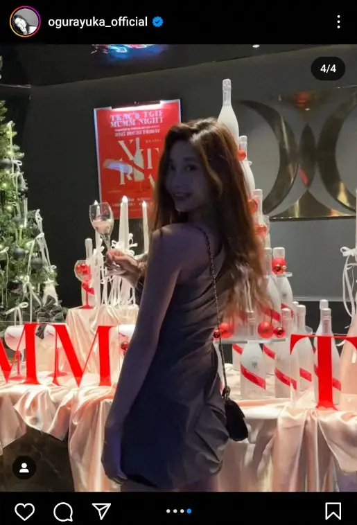 【画像・写真】小倉ゆうか　ミニドレス姿の“濃いめメイク”披露に「やっぱりいい女すぎる」「いい感じでそそります」