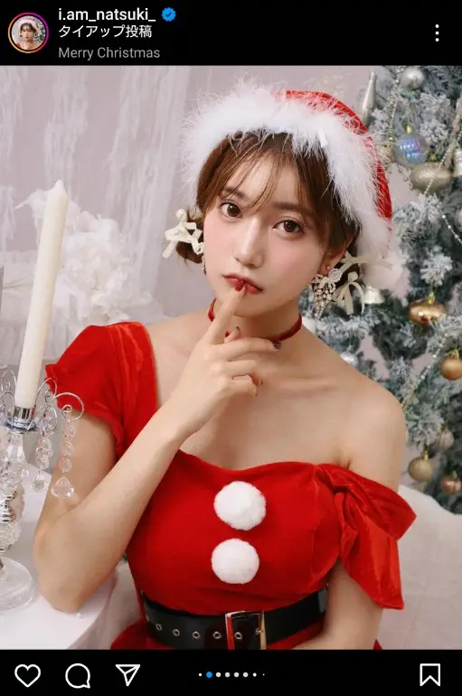 【画像・写真】“令和の峰不二子”阿部なつき　ミニスカ・サンタコス披露に「めちゃ似合う」「最高ッス」「妖精さん」