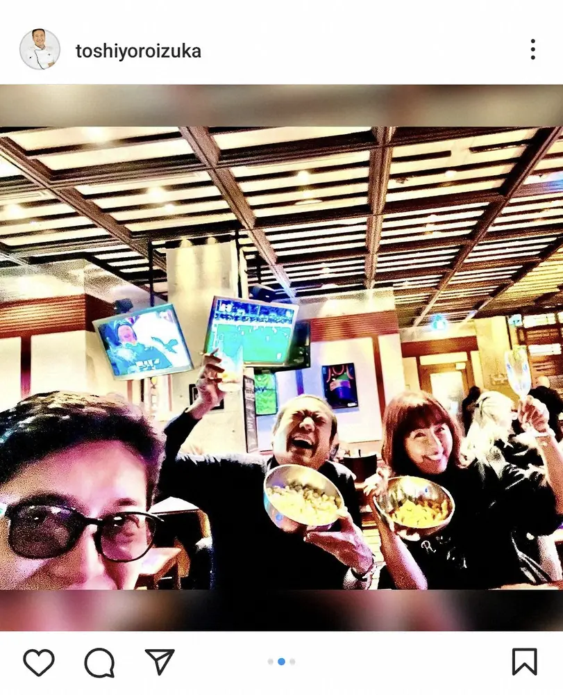 【画像・写真】鎧塚俊彦氏　「大好きな」大物タレントらとの会食満喫ショット披露に「最高な3ショット」「楽しそう」