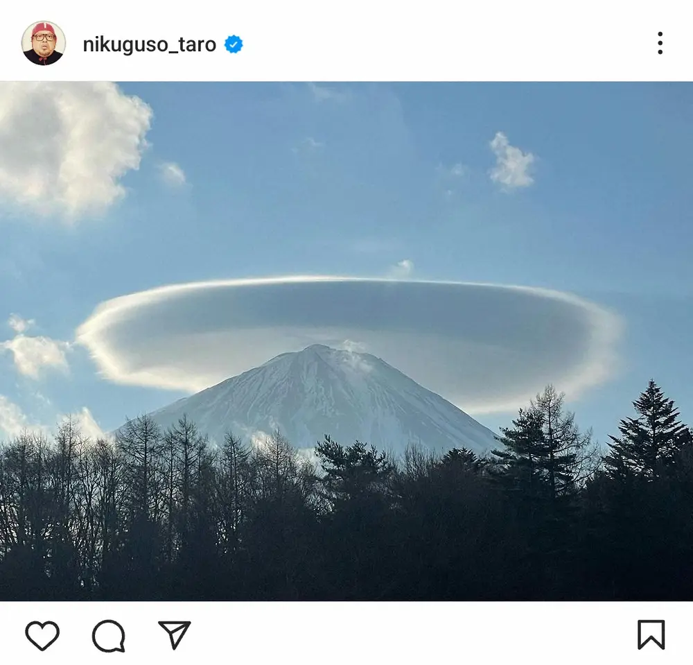 【画像・写真】くっきー！　「どうなってんだコレ？」レアな富士山写真に「カッコイイ」「地震起きそう」の声