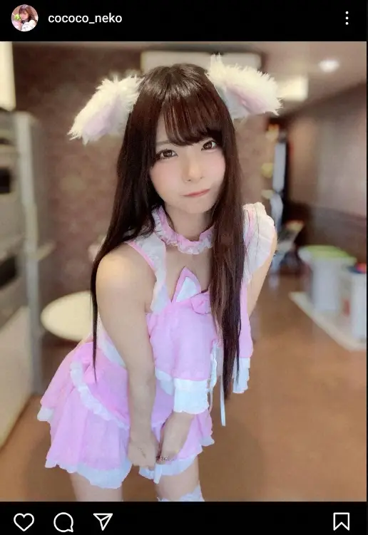 【画像・写真】人気コスプレーヤー・猫乃ここ　レアなストレートヘア姿披露に「天使」「めっちゃいい」「可愛すぎ」