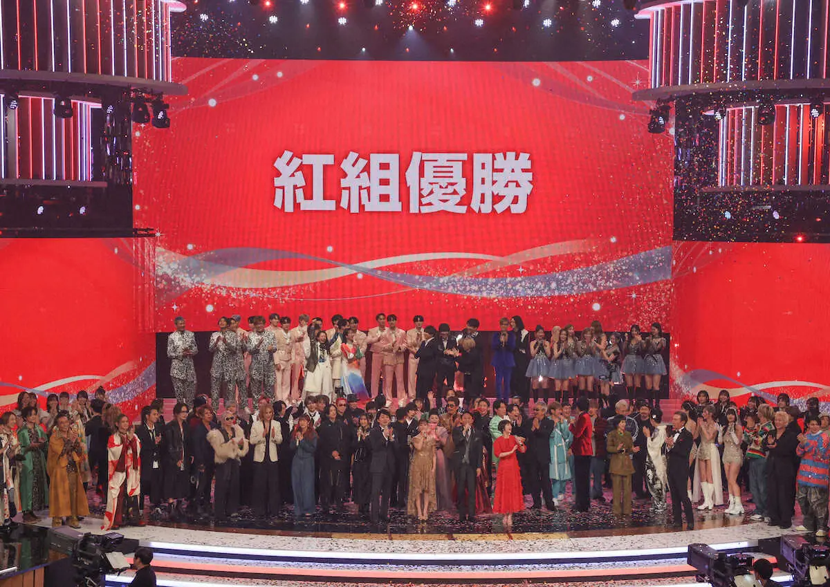 【画像・写真】【紅白】紅組圧勝は旧ジャニ不在が影響？「時代の変化を感じた」「そりゃ勝ち目は…」のさまざまな声