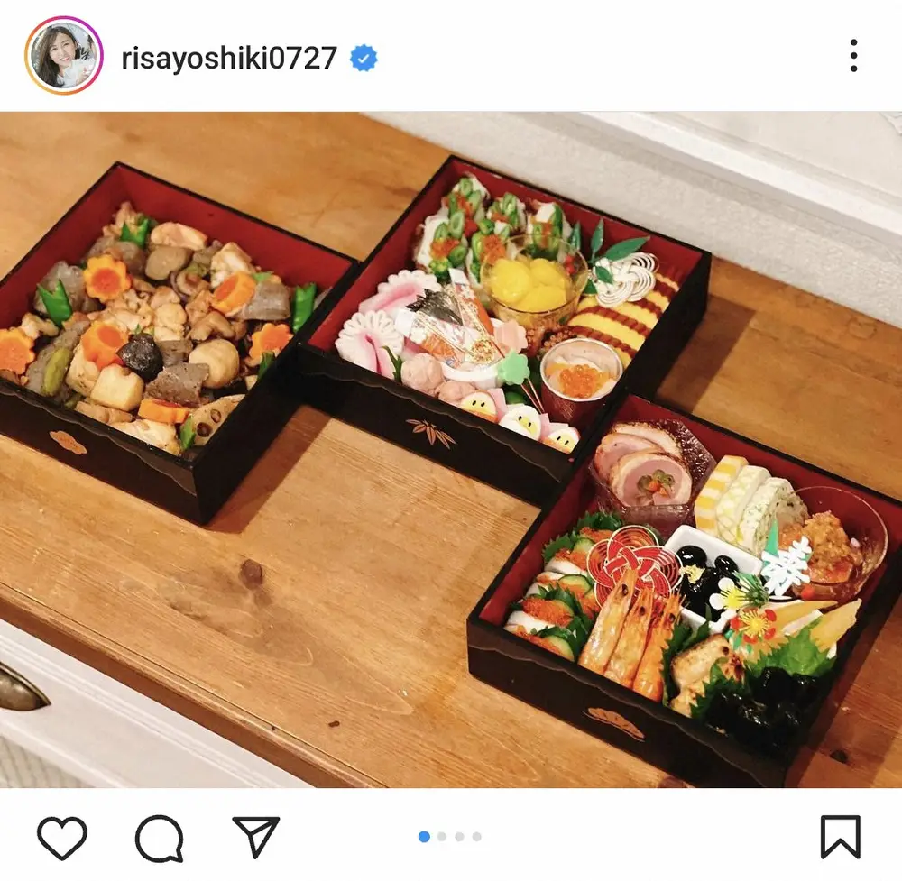 【画像・写真】吉木りさ　「なんとかお節できました」色鮮やかなお節披露「本年もどうぞよろしくお願い申し上げます」