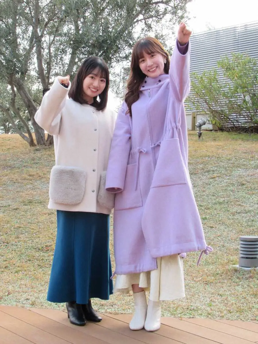 【画像・写真】ABC「newsおかえり」新お天気リポーター、現役大学生の谷くるみさん＆三好莉央さんが決意表明