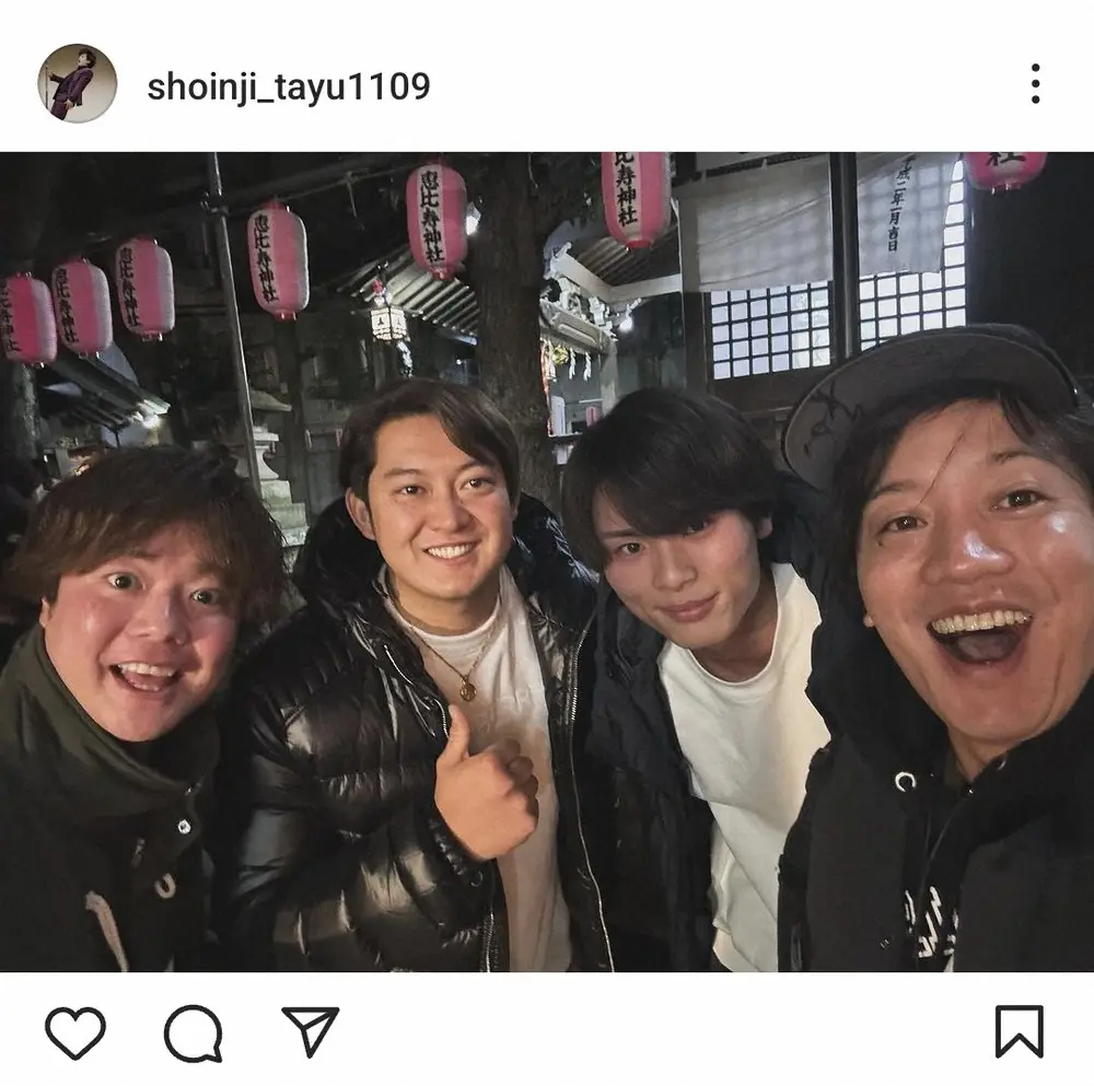 【画像・写真】ぺこぱ松陰寺＆シュウペイ「ロッテの選手と新年会ー！！！」集合ショットに「豪華メンツ！」「熱い出会い」