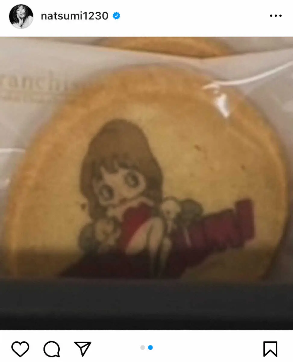 【画像・写真】小川菜摘「お気持ちが嬉しい」　知人からの似顔絵入りクッキーの差し入れに感謝　「クリソツですね」の声も