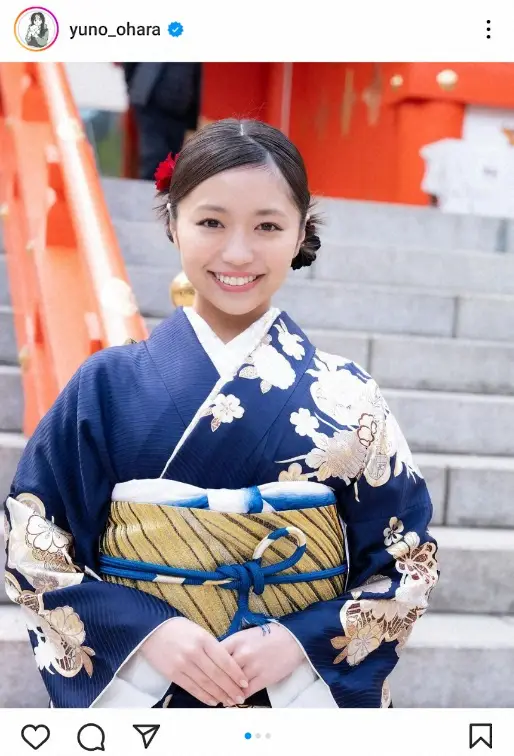 【画像・写真】大原優乃　着物“見返りショット”公開に「色っぽいです」「エレガント」「かわいい。流石薩摩おごじょ」