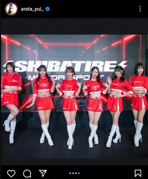 【画像・写真】“美しすぎるラウンドガール”新唯　ミニスカ＆ブーツ衣装披露に「素敵すぎ」「女神」「やっぱりセンター」