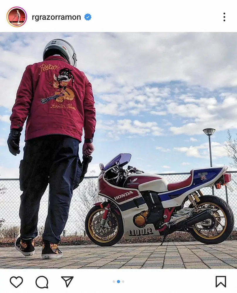 【画像・写真】レイザーラモンRG　愛車・CB1100typeRとの2ショットに「素敵」「カッコイイです！！」の声