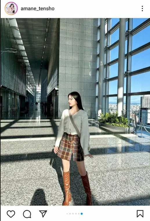 【画像・写真】“クラリーノ美脚”天翔天音　ミニスカ・ショット披露に「身体の半分が脚」「太腿が眩しすぎ！！！」