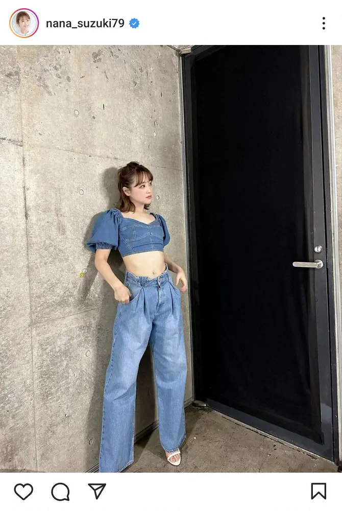 【画像・写真】鈴木奈々　「へそ出しコーデ」披露し身長・体重告白「最近体重2キロ増えたけど体重は気にしてないよー」