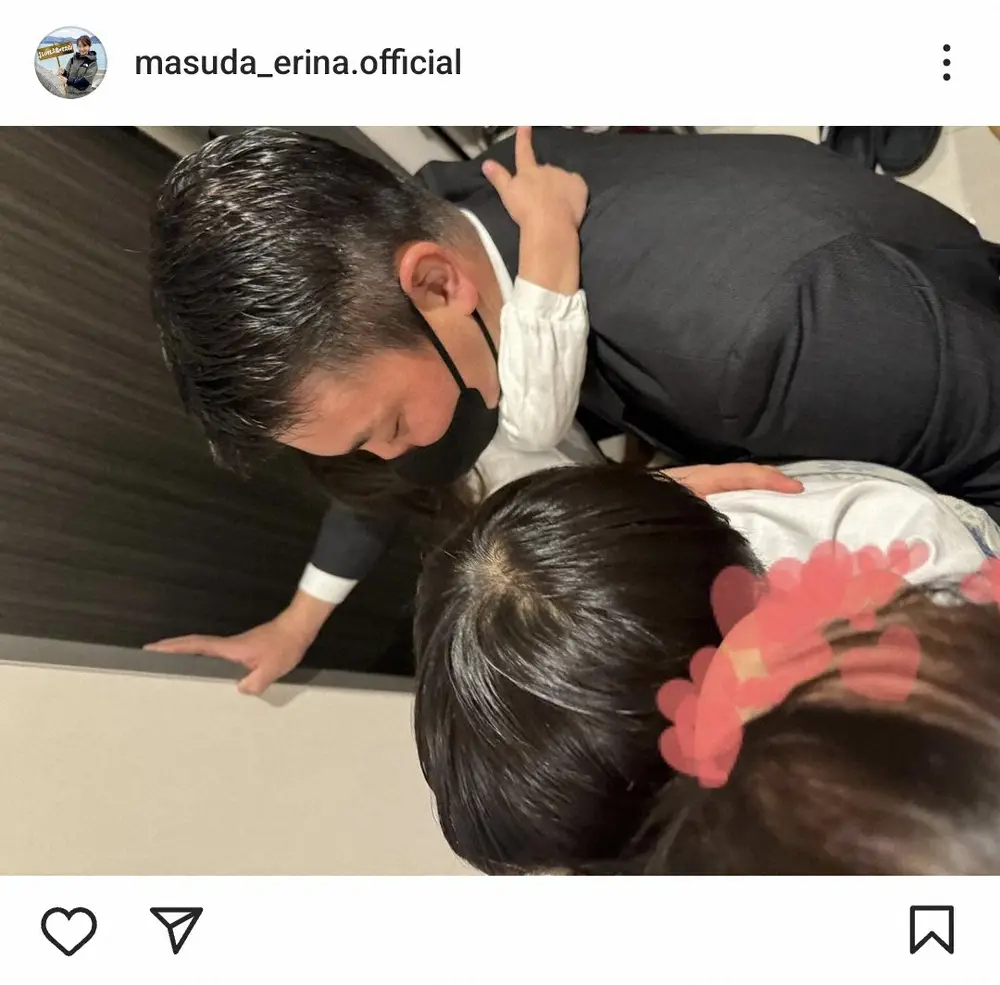 【画像・写真】枡田絵理奈　キャンプに出発する夫の広島・堂林翔太を「お見送りするこどもたち」で「よく見たら…」