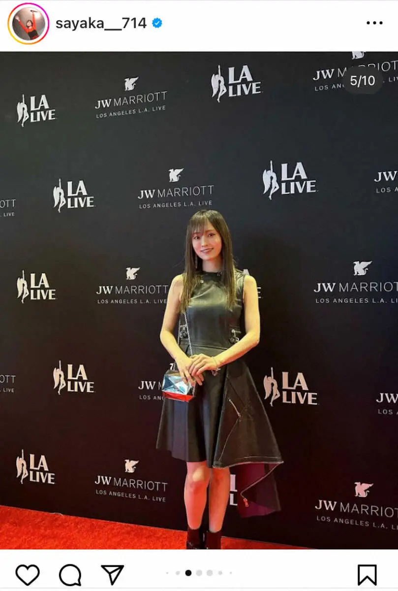 【画像・写真】山本彩「人生で1番刺激的」な米国旅　「すぐ近くのテーブルに…」音楽会の超有名人と遭遇で興奮