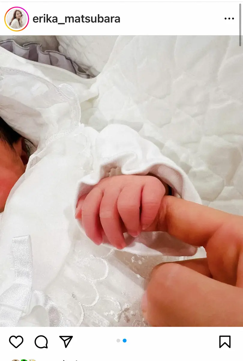 【画像・写真】松原江里佳アナ　第1子女児出産を報告「我が家に一足早い春が訪れたような温かい気持ち」　昨年11月結婚