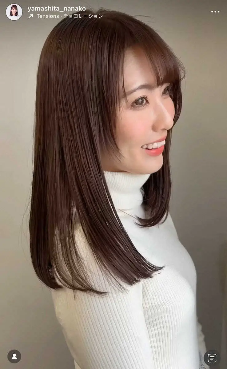 【画像・写真】「可愛いしか出てこん」の絶賛の声。山下七子の公式インスタグラムから（＠yamashita＿nanako）