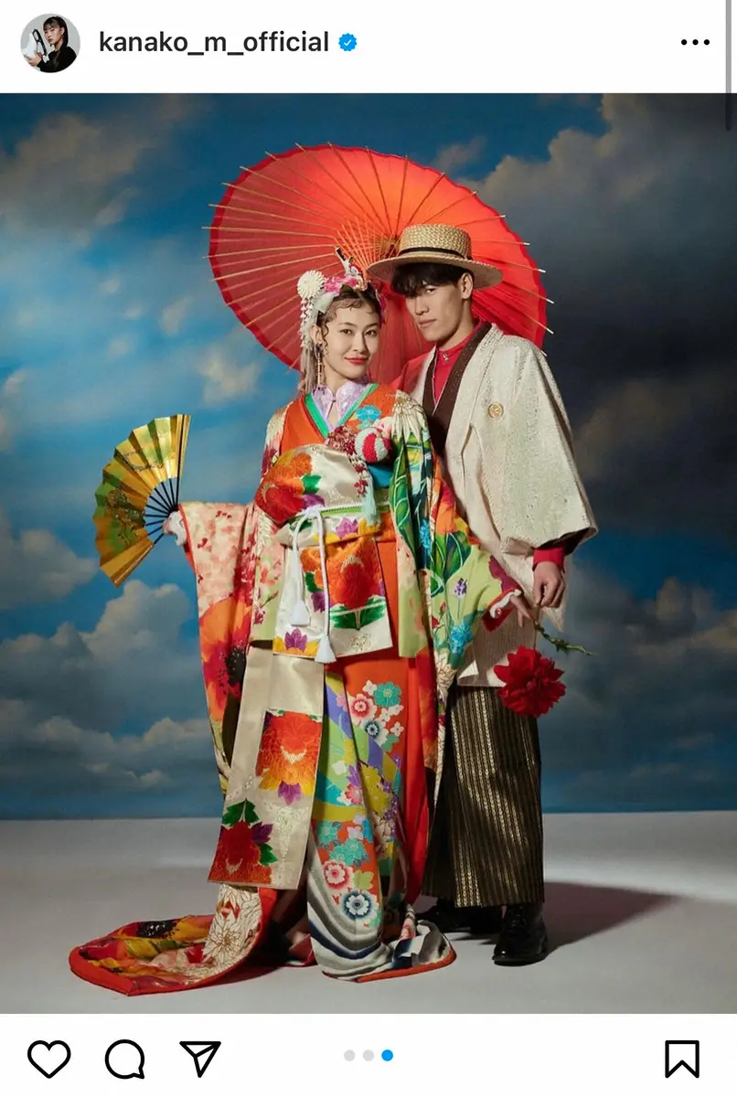 【画像・写真】村上佳菜子、婚約者との和服2ショット公開「華やかで綺麗」「旦那さんカッケー」と話題
