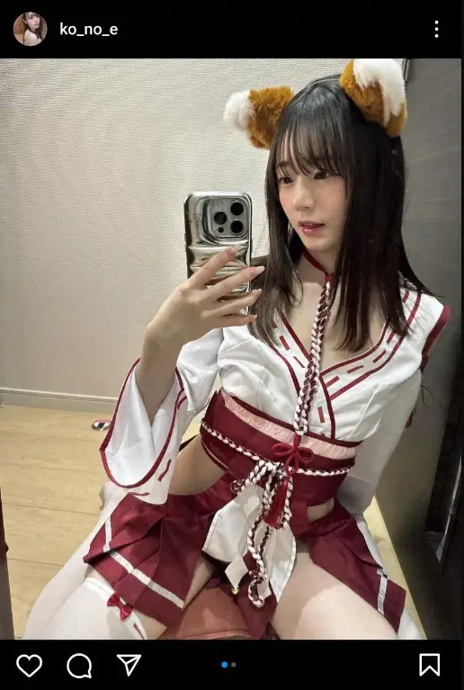 【画像・写真】人気コスプレーヤー・近衛りこ　白クマ・コスプレ姿披露に「舌ピさいこ～！」「くまさんかわいい」