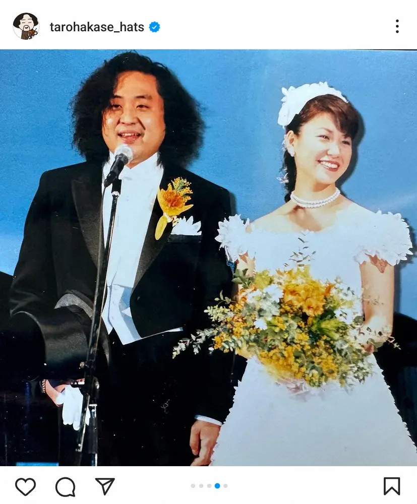 【画像・写真】葉加瀬太郎「実は24年前にここで結婚披露宴をしました」　妻・高田万由子との若々しい写真公開