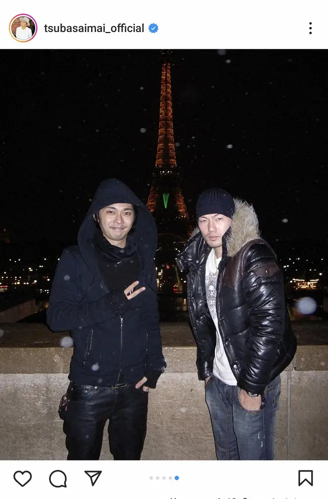 【画像・写真】今井翼　「親友」現役引退の元サッカー日本代表にメッセージ　豪華2ショットに「良い顔してますね」の声